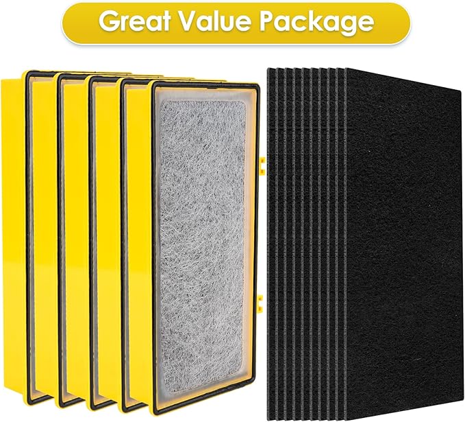(15 Pack) AER1 Filter 5 HEPA Filters + 10 Carbon Booster Filters Compatible With Holmes AER1 Type Total Air Filter HAPF30AO-Odor Eliminator Filter, True HEPA Filter, Replacement Filter Accessories