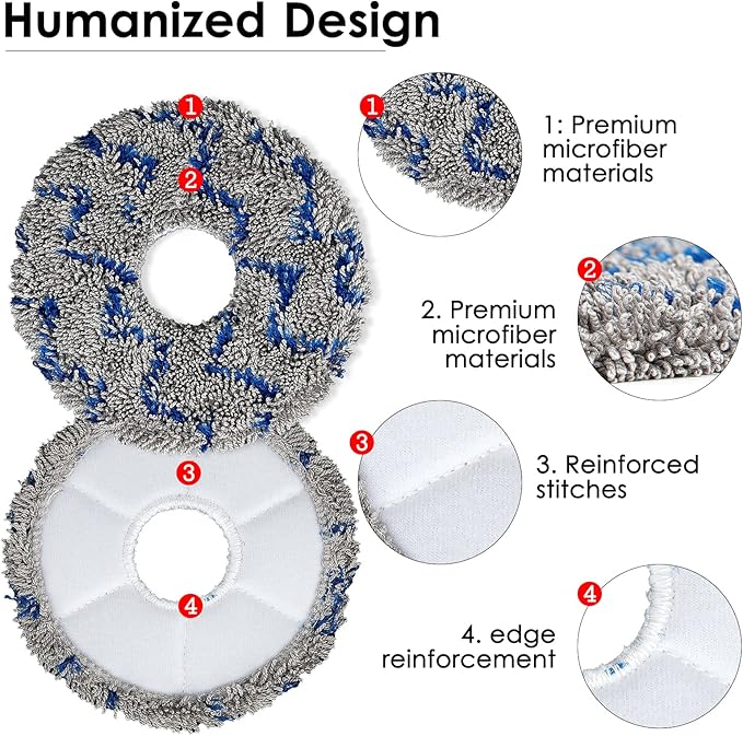 (10 Pack) T30S Mop Pads for ECOVACS DEEBOT T30S/ T30S Combo/ T30 Omni/ X5 Pro Omni/ N30 Omni/ T30S AI/ T50 Pro Omni/ T50 Pro Max/ X2 Omni/ X1 PRO Omni/ T10 Omni/ T10 Turbo/Yeedi M12 Pro+ Mop Pad